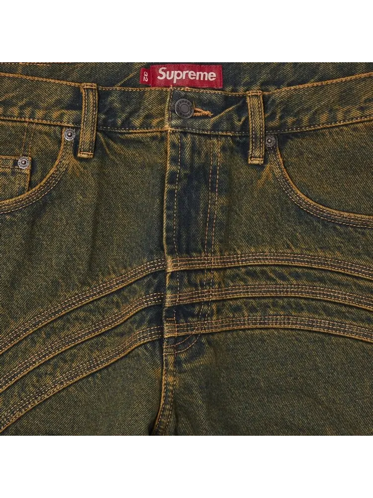 Джинсы Supreme S Logo Loose Fit Jean — изображение 3 из 3, зеленый
