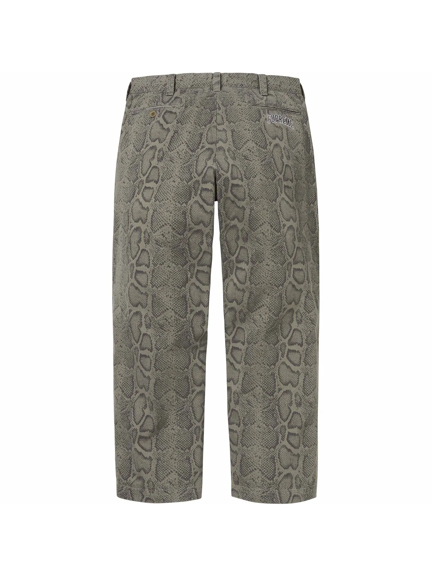 Брюки-чинос Supreme Snake Print Chino — изображение 2 из 3, оливковый