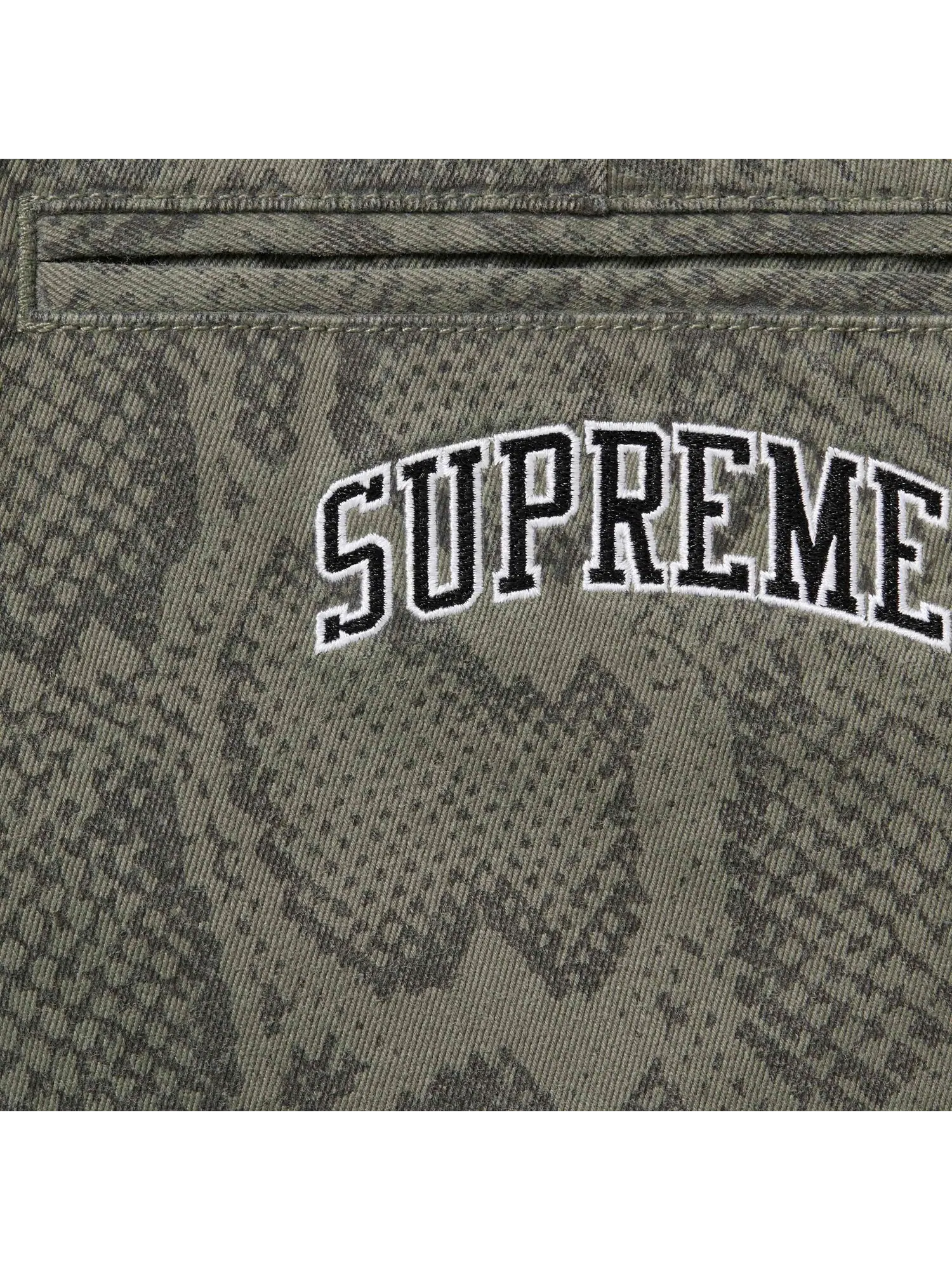 Брюки-чинос Supreme Snake Print Chino — изображение 3 из 3, оливковый