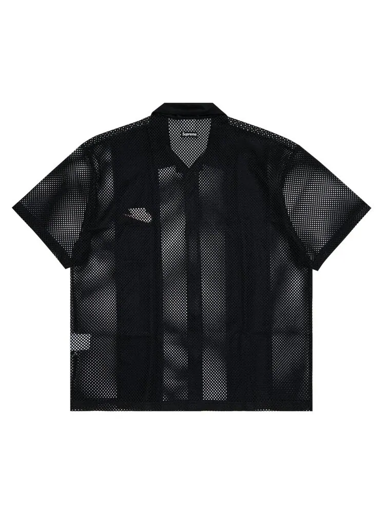 Рубашка Supreme x Nike Mesh Short-Sleeve Shirt — изображение 2 из 3, черный