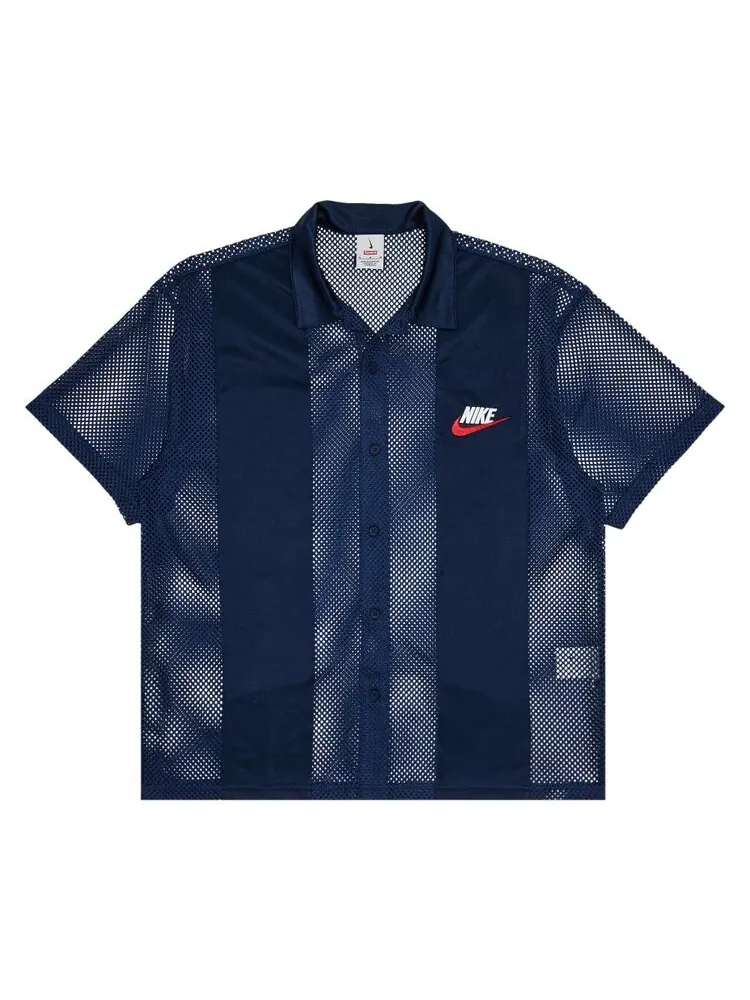 Рубашка Supreme x Nike Mesh Short-Sleeve Shirt — изображение 1 из 3, синий