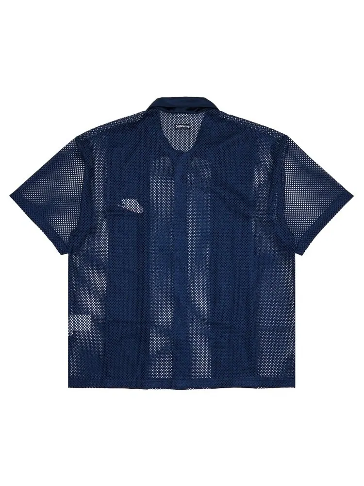 Рубашка Supreme x Nike Mesh Short-Sleeve Shirt — изображение 2 из 3, синий