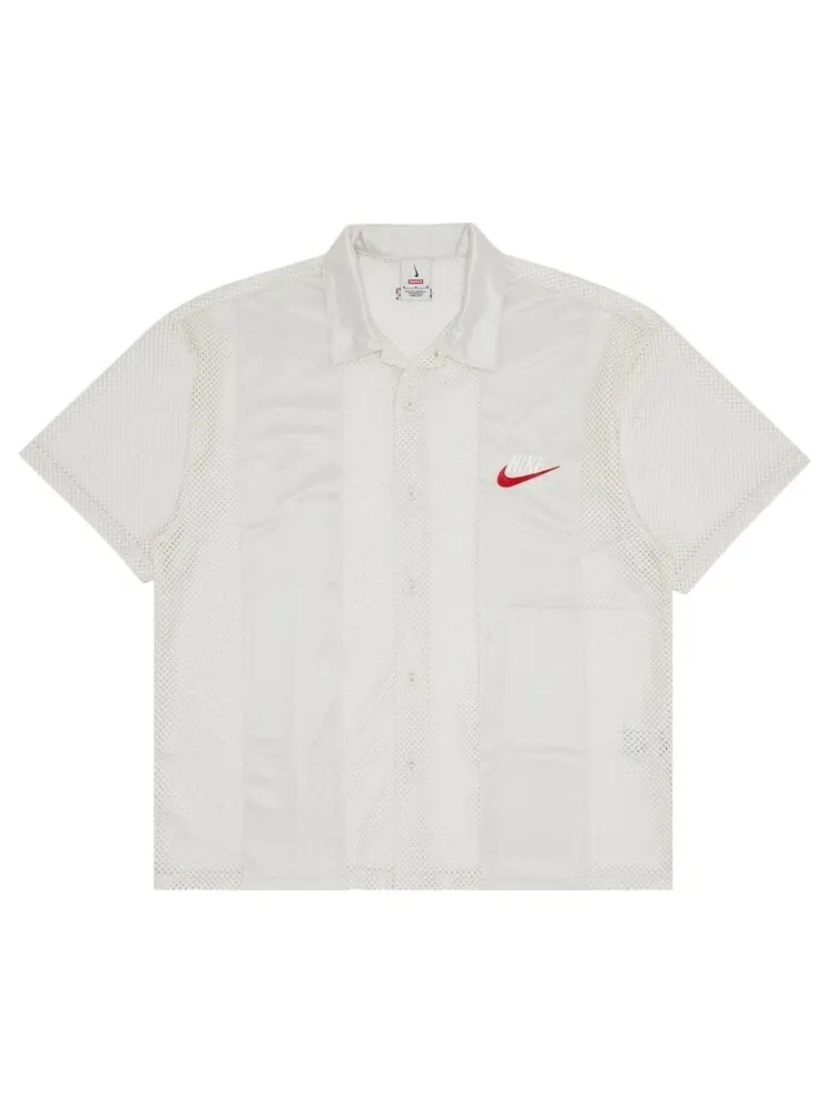 Рубашка Supreme x Nike Mesh Short-Sleeve Shirt — изображение 1 из 3, белый