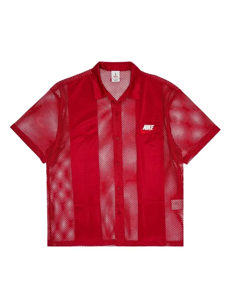 Рубашка Supreme x Nike Mesh Short-Sleeve Shirt — изображение 1 из 3, красный