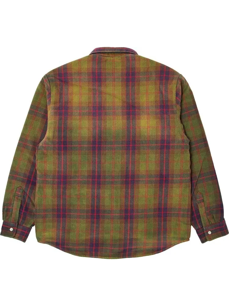 Рубашка Supreme Quilted Flannel Snap 'Green' — изображение 2 из 3, зеленый