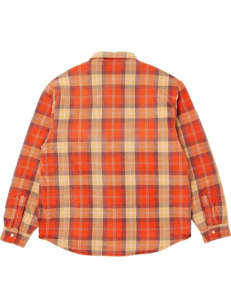 Рубашка Supreme Quilted Flannel Snap 'Orange' — изображение 2 из 3, оранжевый