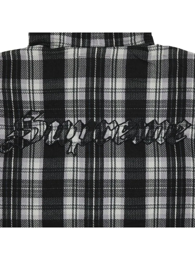 Рубашка Supreme Printed Hooded Flannel Shirt — изображение 3 из 3, черный