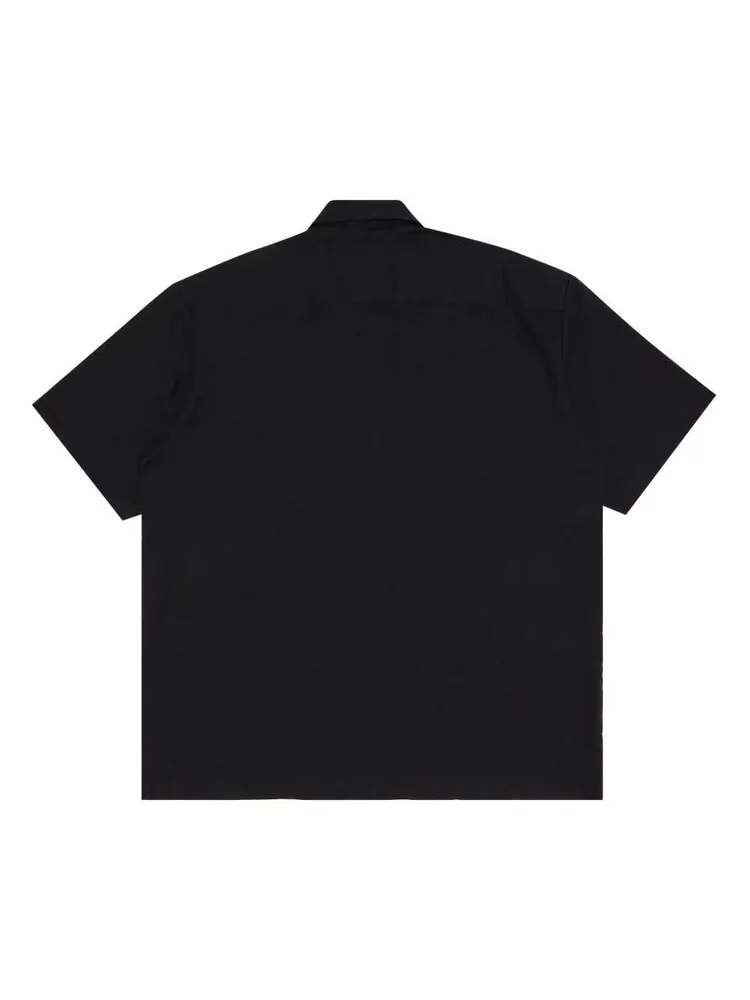 Рубашка Supreme Mesh Panel Linen Short-Sleeve Shirt — изображение 2 из 3, черный