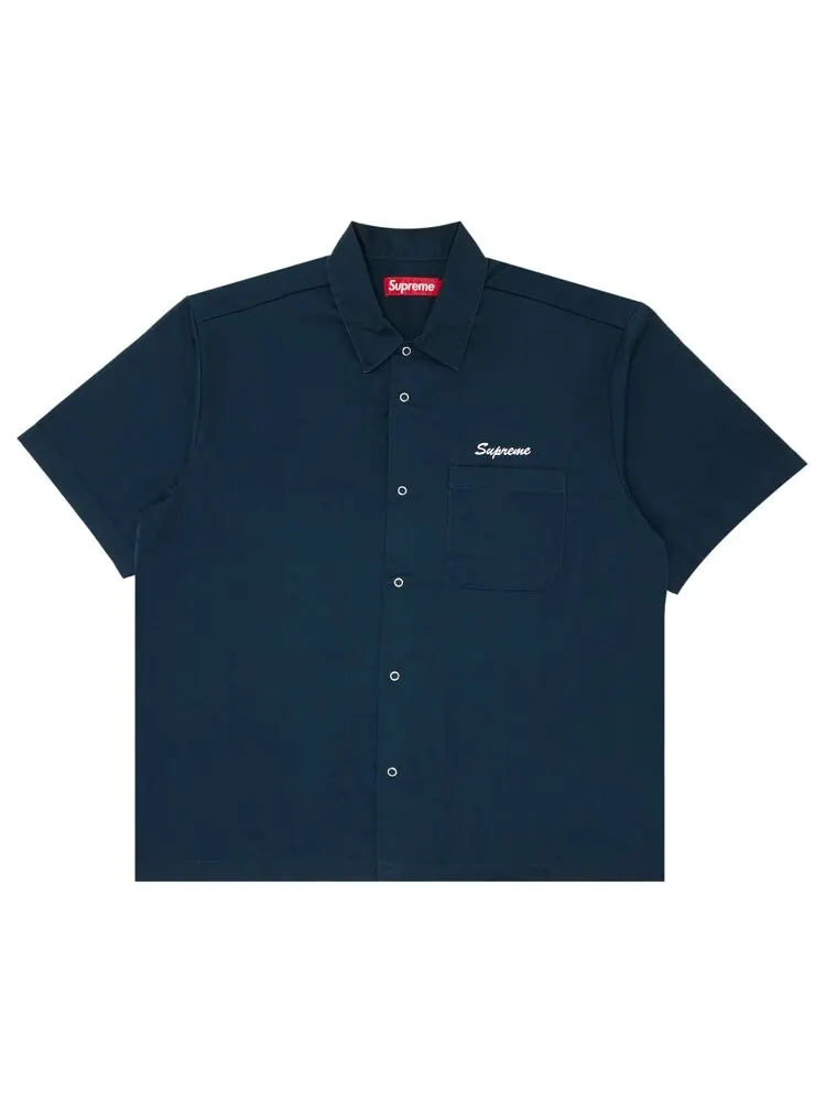 Рубашка Supreme Margaret Keane Teardrop Short-Sleeve Work Shirt — изображение 1 из 3, синий