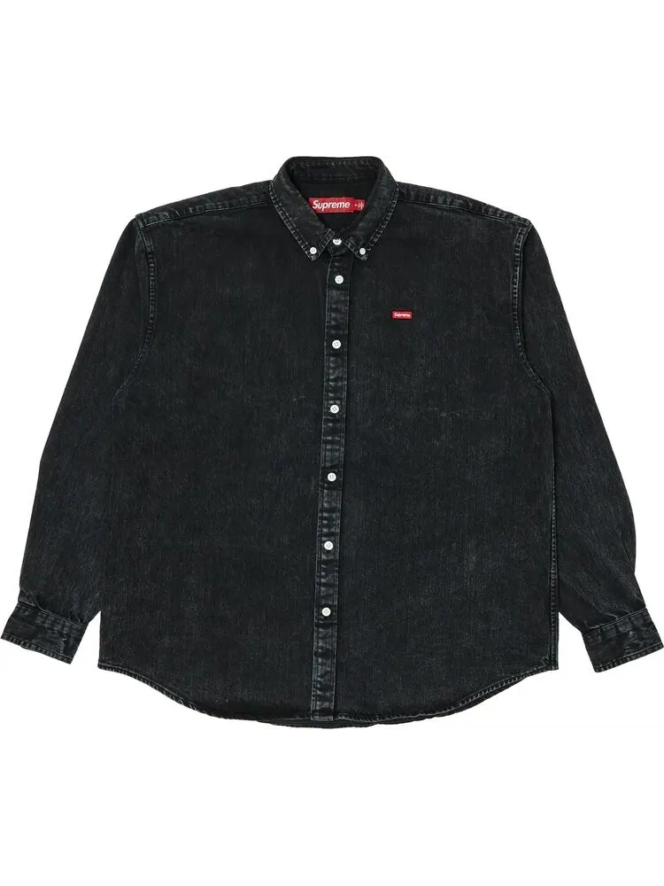 Рубашка Supreme Small Box 'Washed Black' — изображение 1 из 2, черный