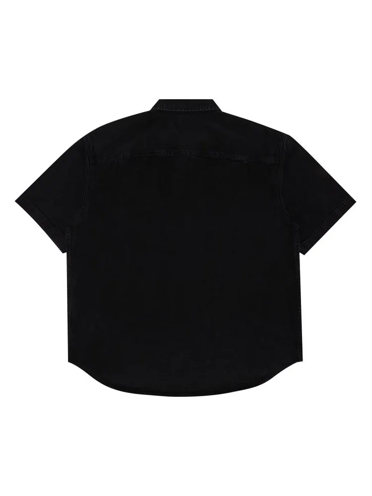 Рубашка Supreme Loose Fit Short-Sleeve Denim Painter Shirt — изображение 2 из 3, черный