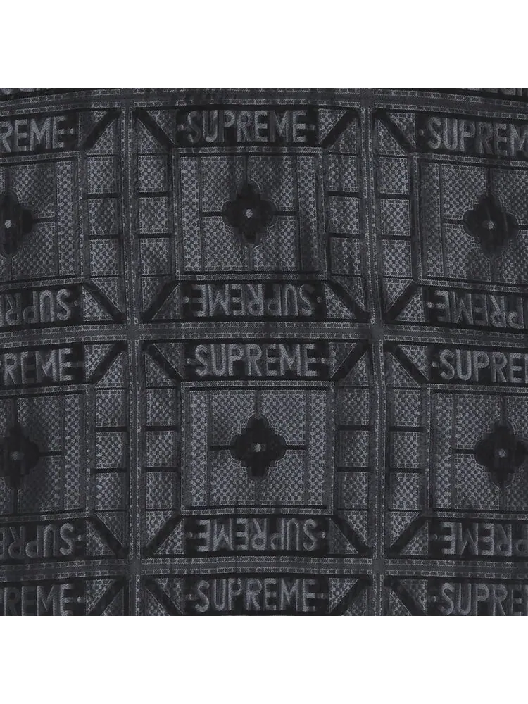 Рубашка Supreme Tray Jacquard Short-Sleeve Shirt — изображение 3 из 3, черный