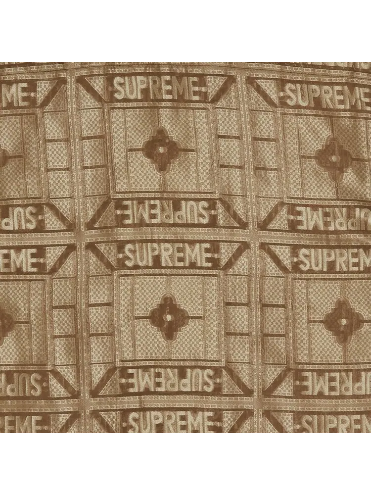 Рубашка Supreme Tray Jacquard Short-Sleeve Shirt — изображение 3 из 3, бежевый