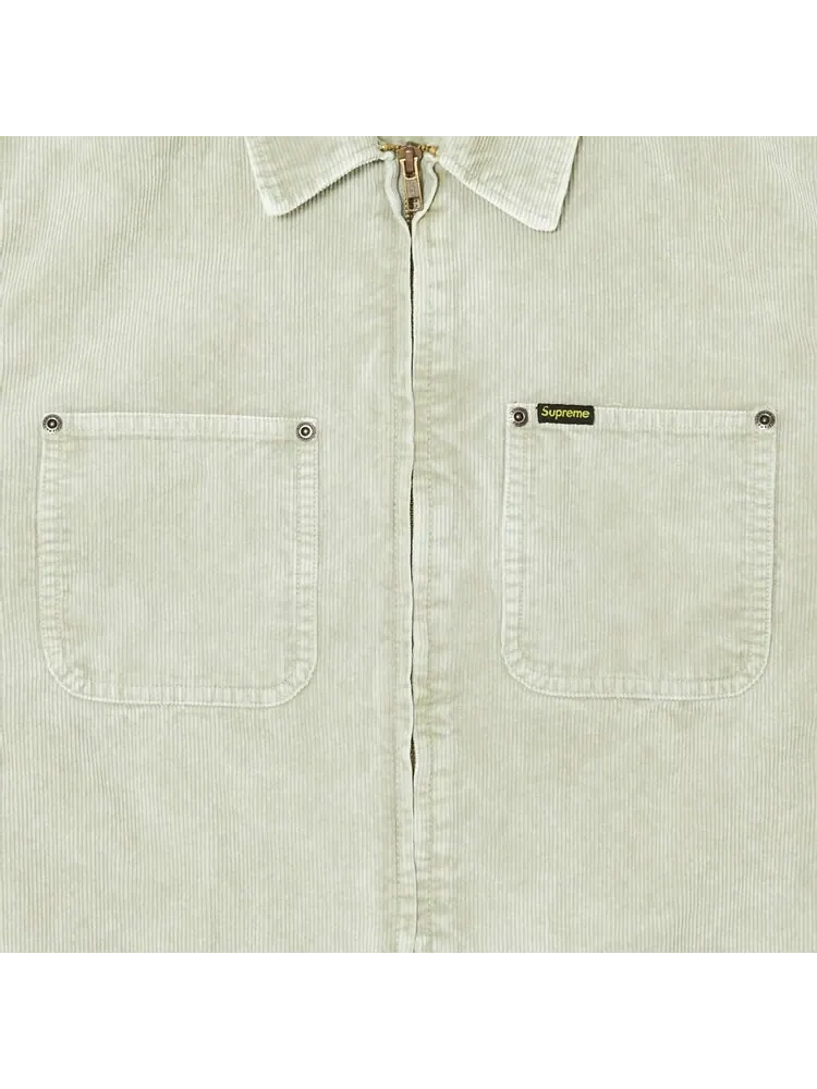 Рубашка Supreme Washed Corduroy Zip Up 'Tan' — изображение 3 из 3, загар