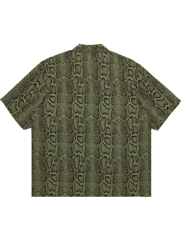 Рубашка Supreme Snake Short-Sleeve 'Olive' — изображение 2 из 3, зеленый