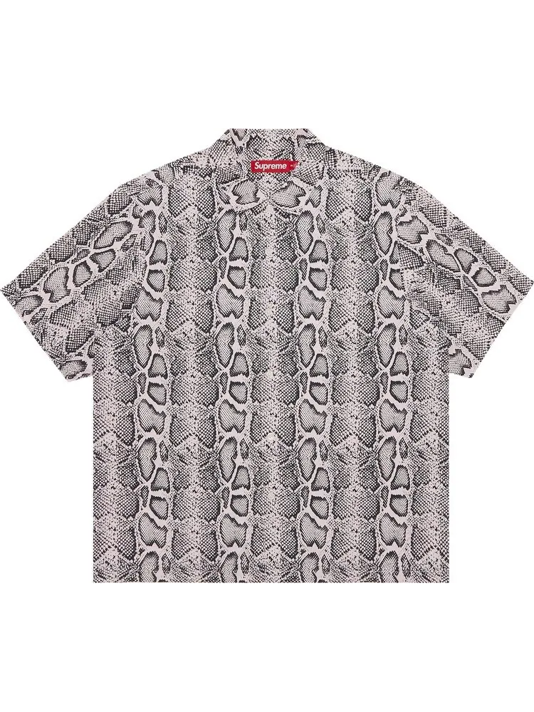 Рубашка Supreme Snake Short-Sleeve 'Pink' — изображение 1 из 3, розовый