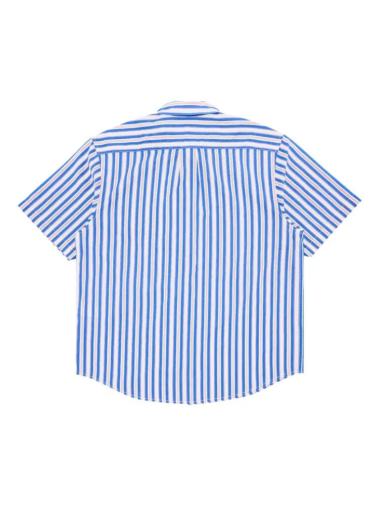 Рубашка Supreme Loose Fit Multi Stripe Short-Sleeve Shirt — изображение 2 из 3, синий