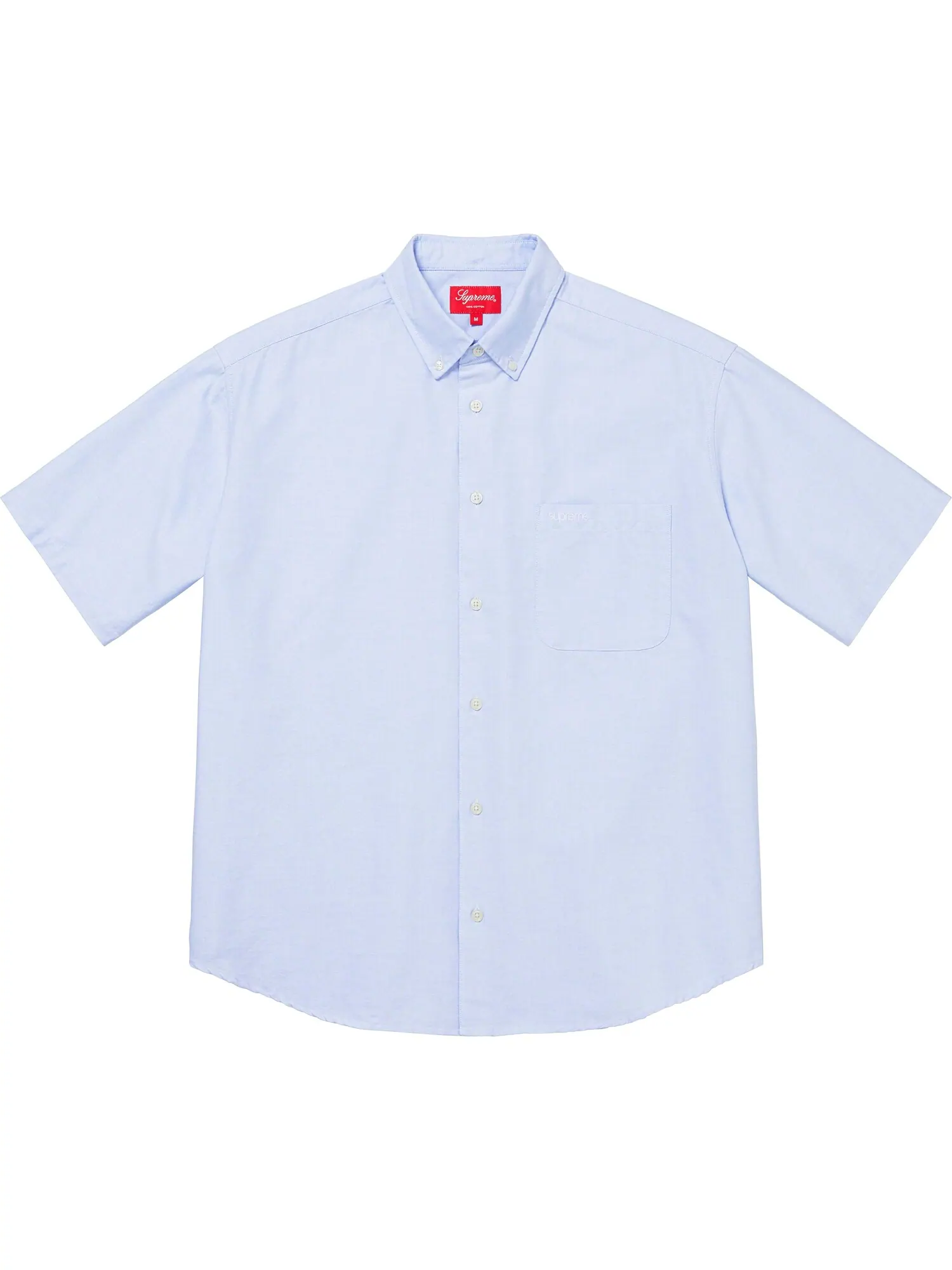 Рубашка Supreme Loose Fit Short-Sleeve Oxford — изображение 1 из 2, светлый синий