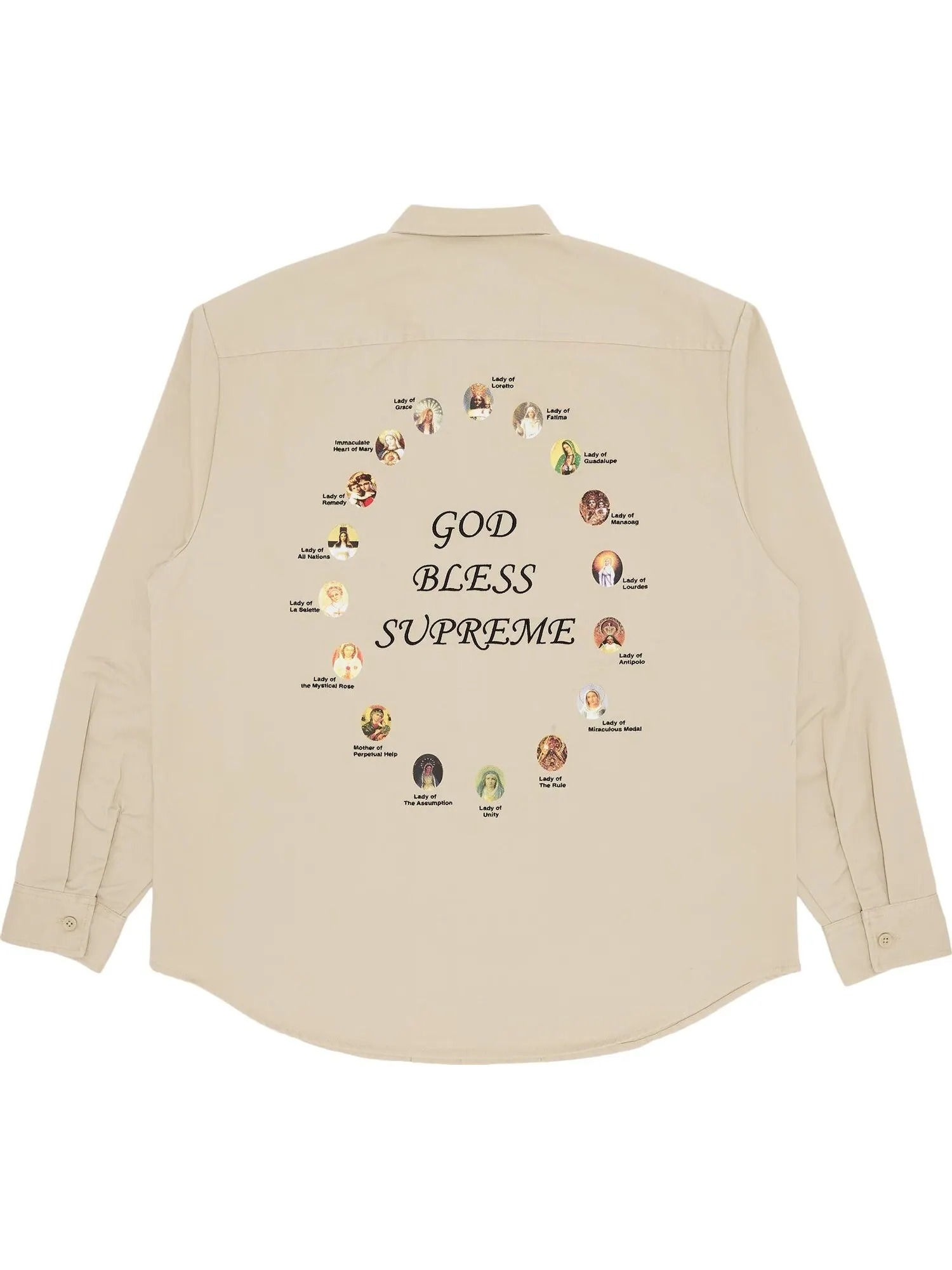 Рубашка Supreme Our Lady Work — изображение 2 из 3, бежевый