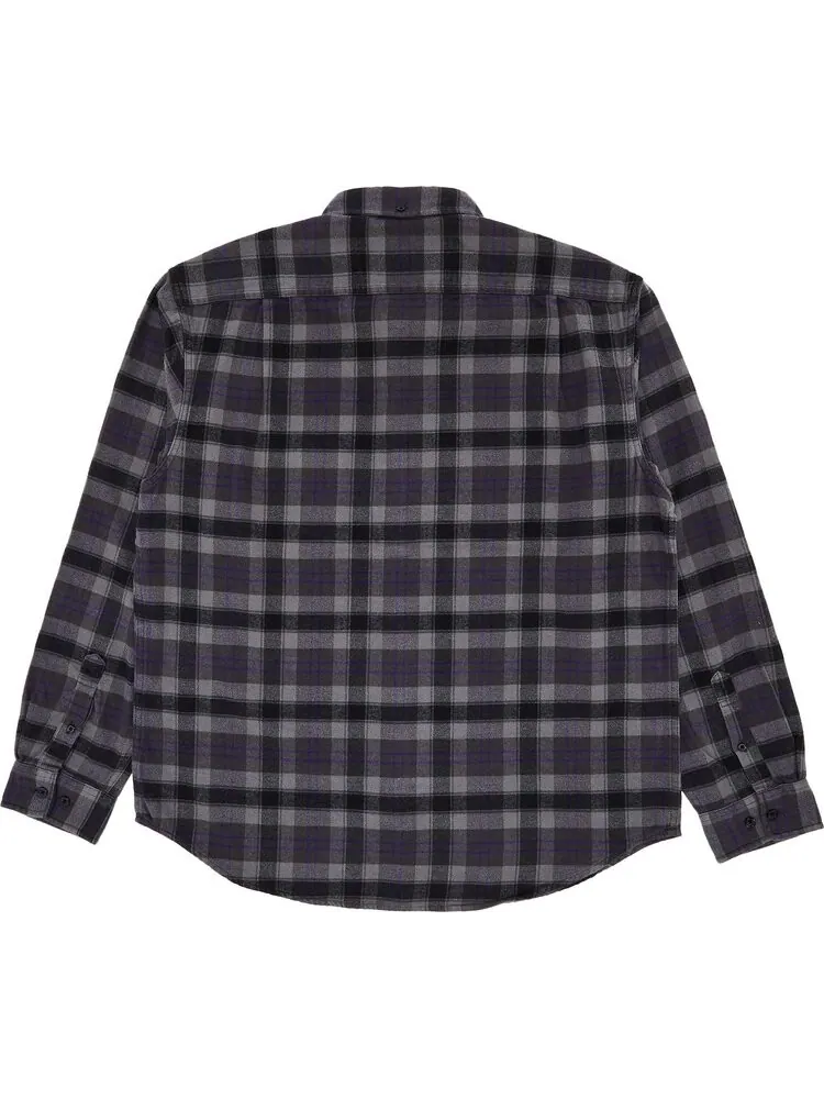 Рубашка Supreme Plaid Flannel 'Black' — изображение 2 из 3, черный