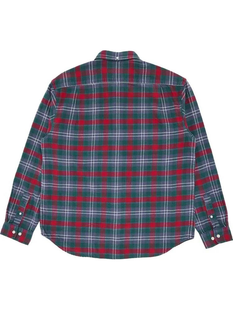 Рубашка Supreme Plaid Flannel 'Slate' — изображение 2 из 3, синий