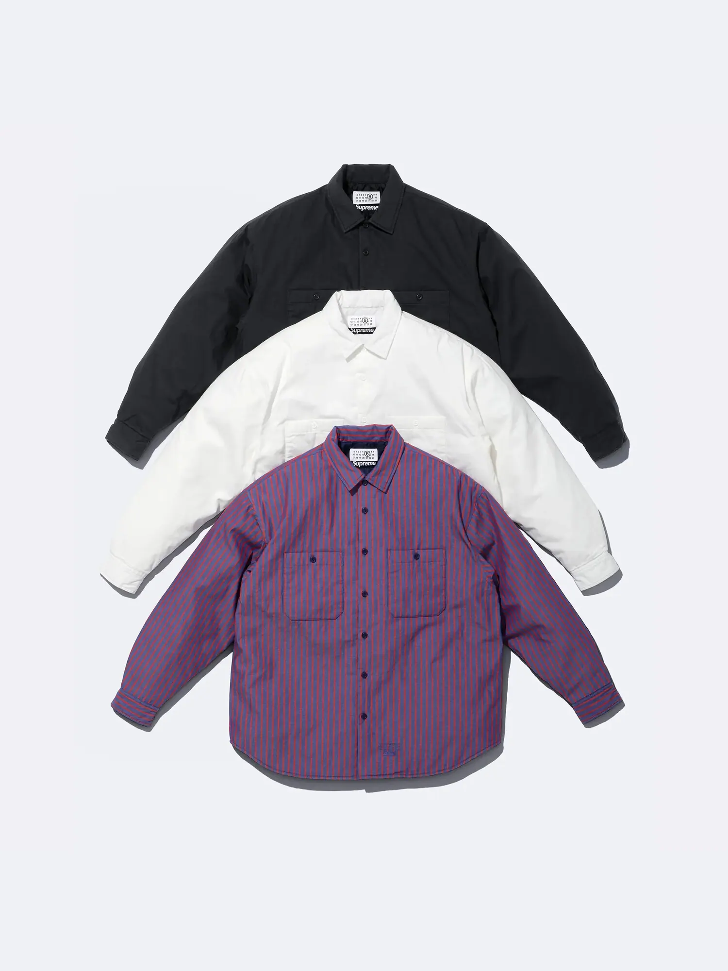 Стеганая рубашка Supreme x MM6 Maison Margiela — изображение 3 из 3, черный