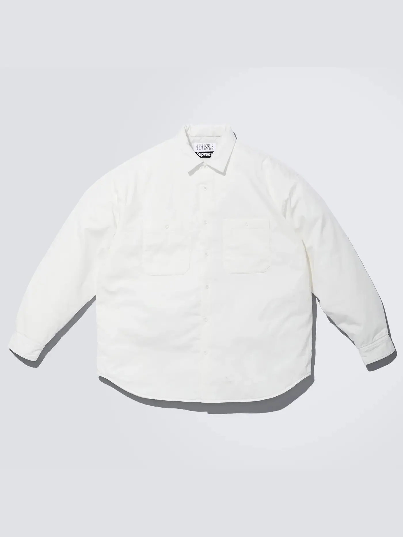 Стеганая рубашка Supreme x MM6 Maison Margiela — изображение 1 из 5, белый