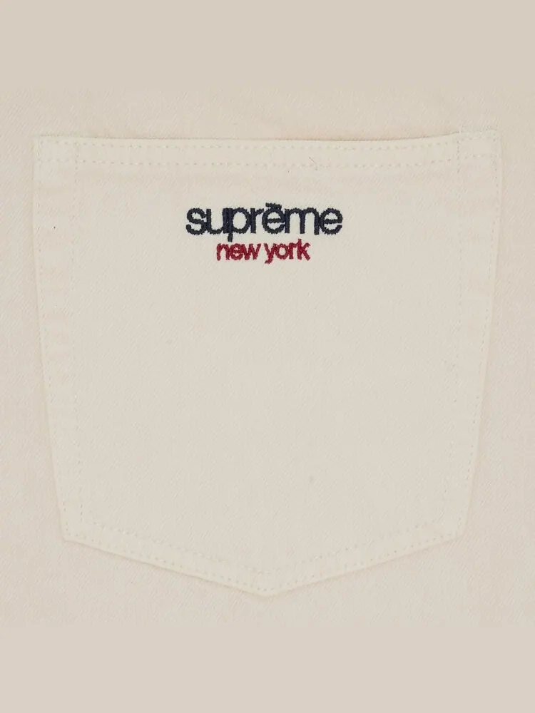 Шорты Supreme Baggy Denim Short — изображение 3 из 3, бежевый