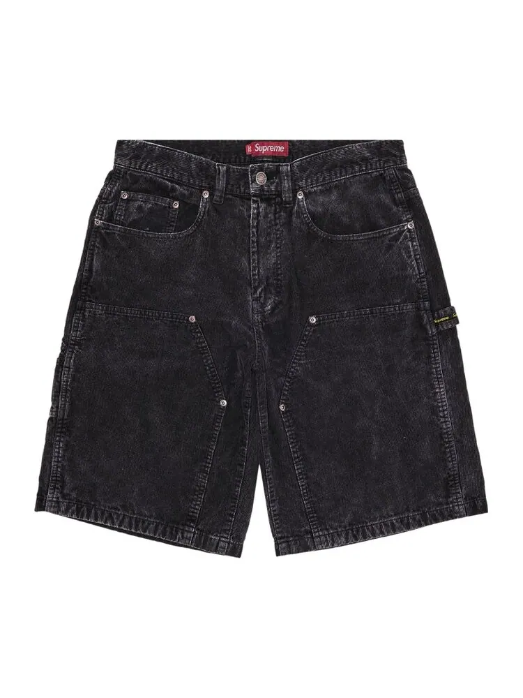 Шорты Supreme Washed Corduroy Double Knee Painter Short — изображение 1 из 3, черный