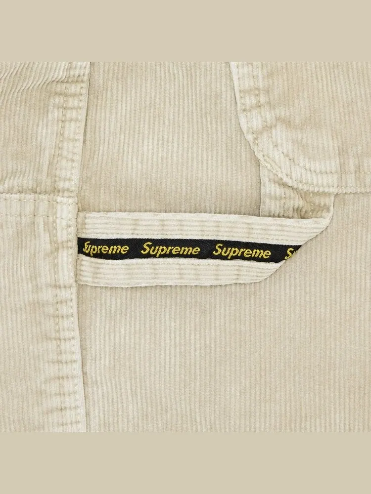 Шорты Supreme Washed Corduroy Double Knee Painter Short — изображение 3 из 3, бежевый