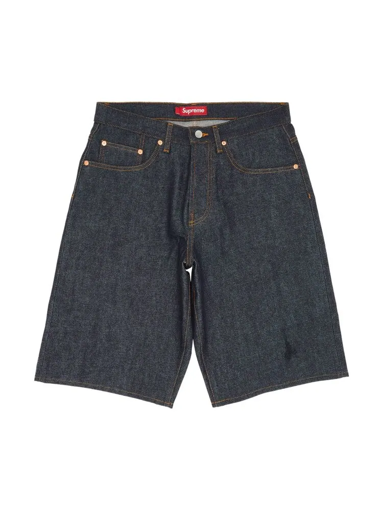 Шорты Supreme Rigid Baggy Selvedge Denim Short — изображение 1 из 3, синий