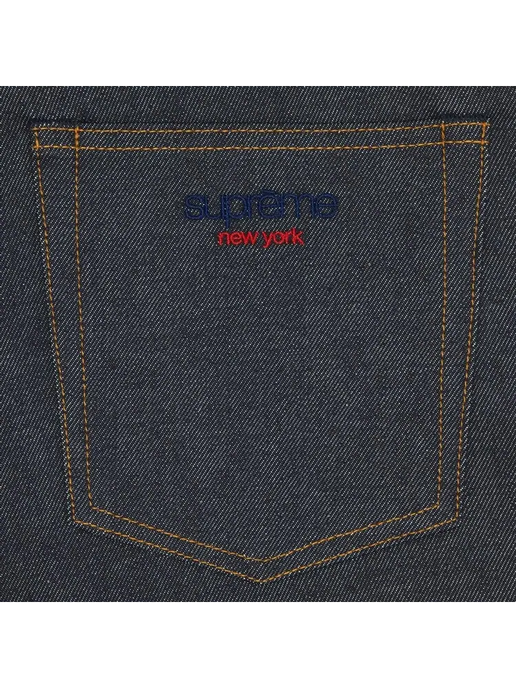 Шорты Supreme Rigid Baggy Selvedge Denim Short — изображение 3 из 3, синий