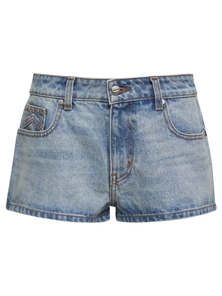 Шорты Rhude Low-Waist Denim Short, Light Inidigo — изображение 1 из 1, мульти