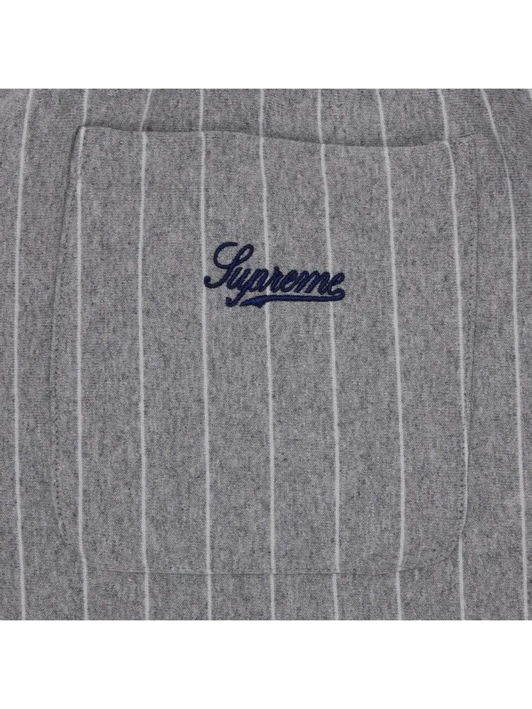 Шорты Supreme Pinstripe Sweatshort — изображение 3 из 3, серый