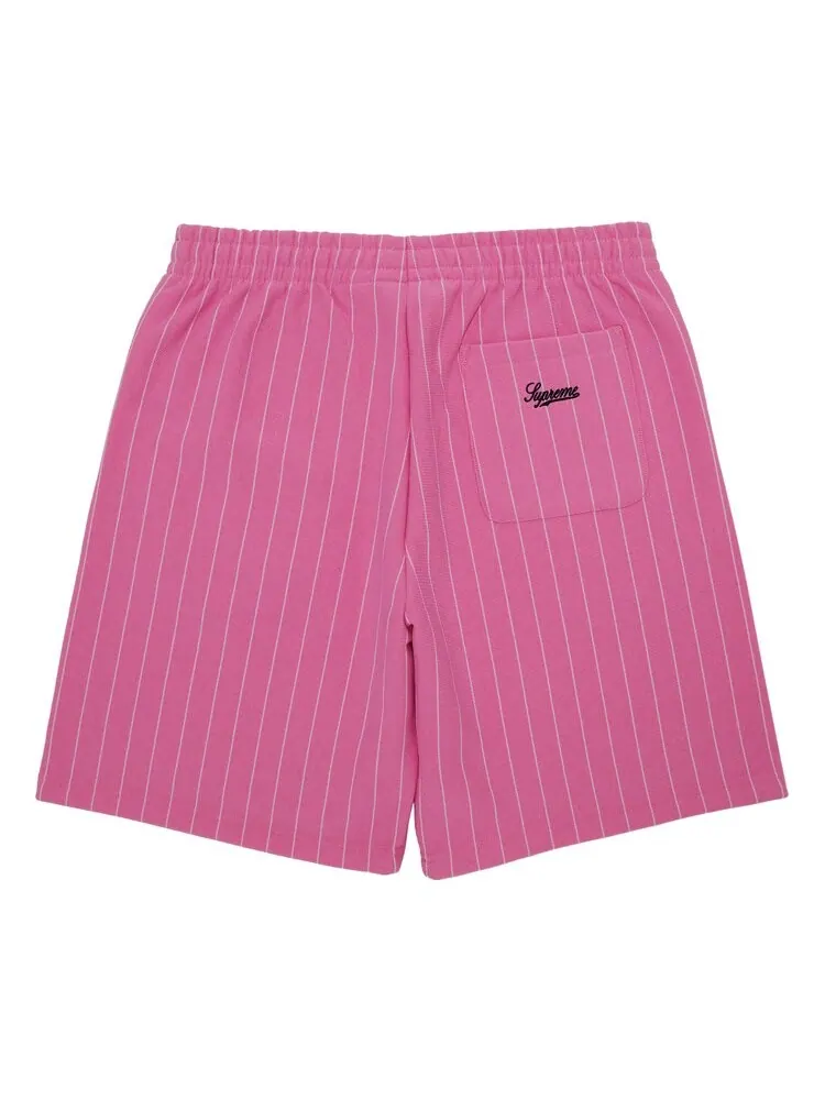 Шорты Supreme Pinstripe Sweatshort — изображение 2 из 3, розовый