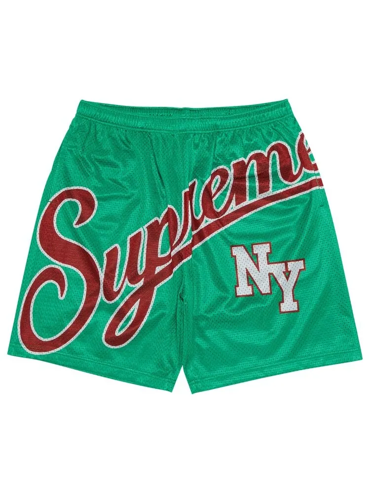 Шорты Supreme Big Script Mesh Short — изображение 1 из 3, зеленый