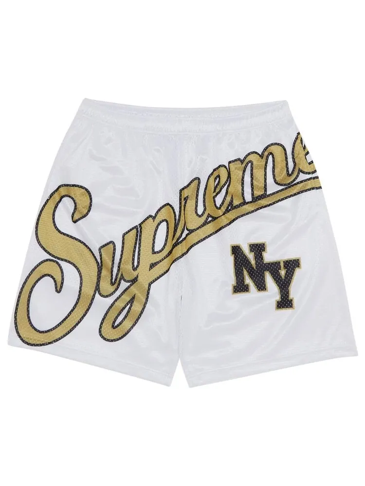 Шорты Supreme Big Script Mesh Short — изображение 1 из 3, белый