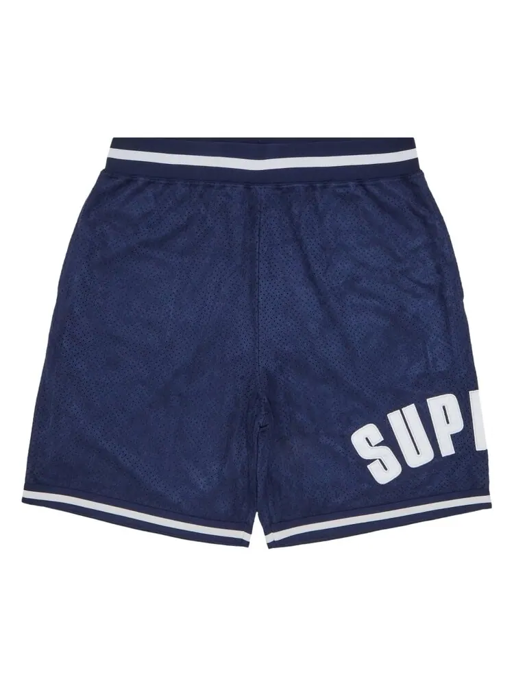 Шорты Supreme Ultrasuede Mesh Short — изображение 1 из 3, синий