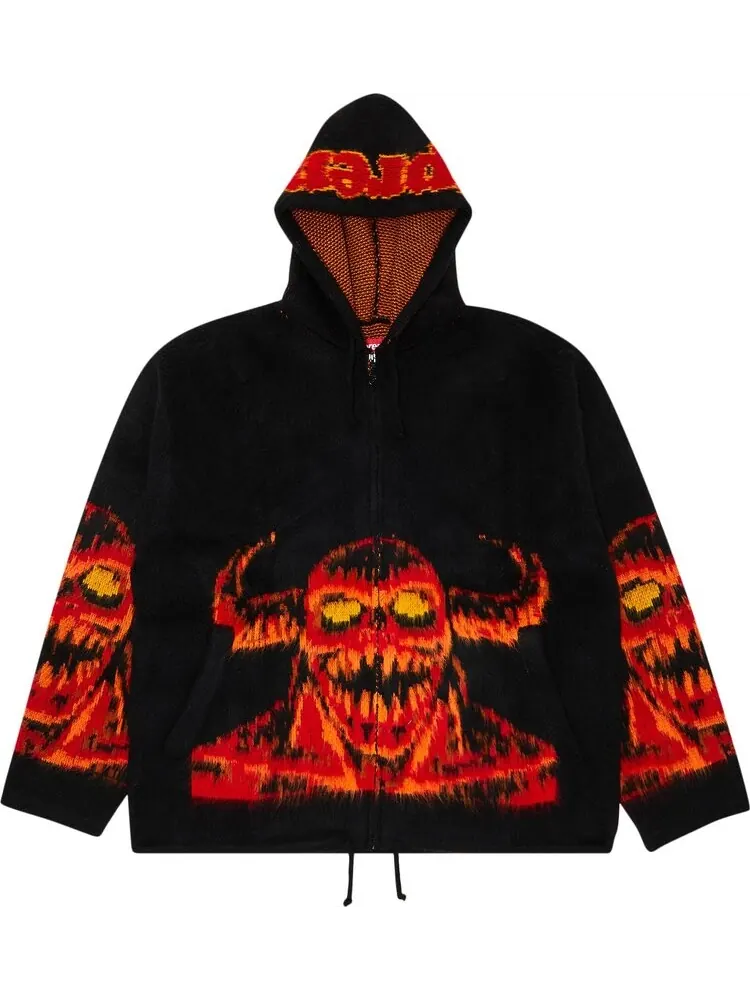 Толстовка Supreme x Toy Machine Zip Up Hooded 'Black' — изображение 1 из 3, черный