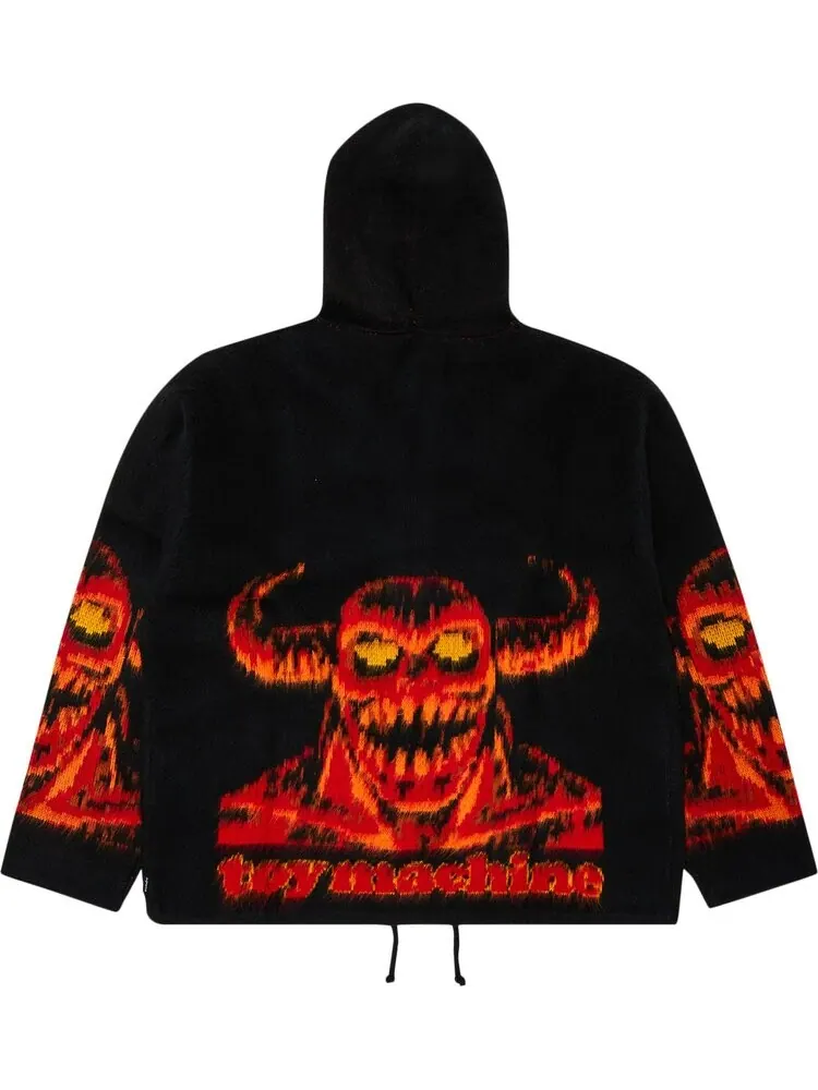 Толстовка Supreme x Toy Machine Zip Up Hooded 'Black' — изображение 2 из 3, черный