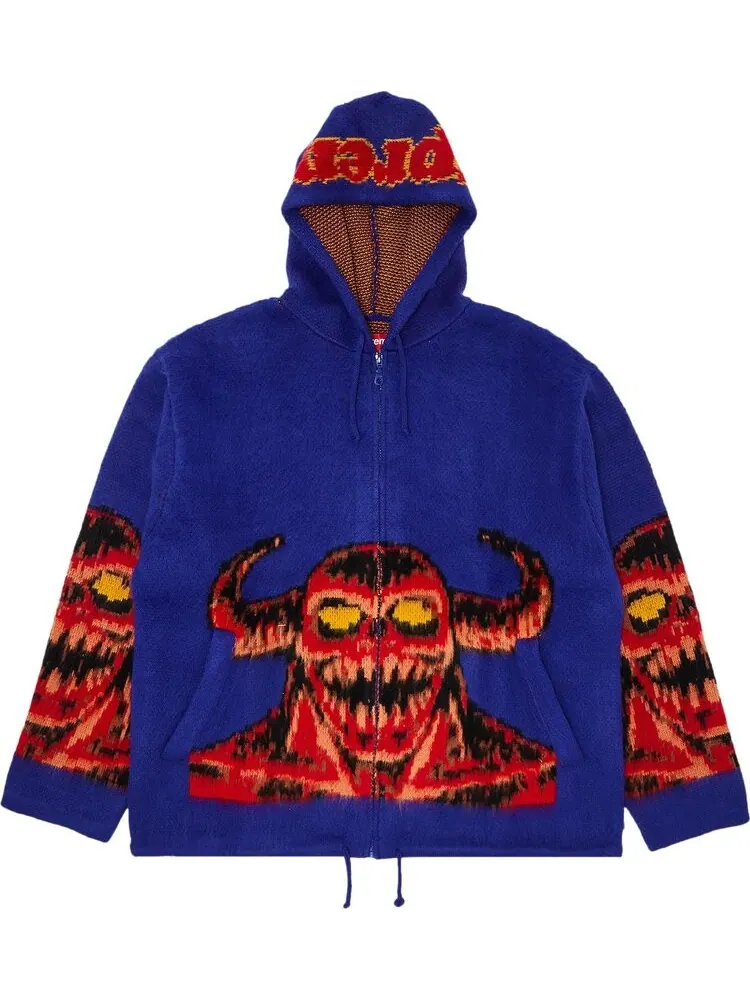 Толстовка Supreme x Toy Machine Zip Up Hooded 'Blue' — изображение 1 из 3, синий