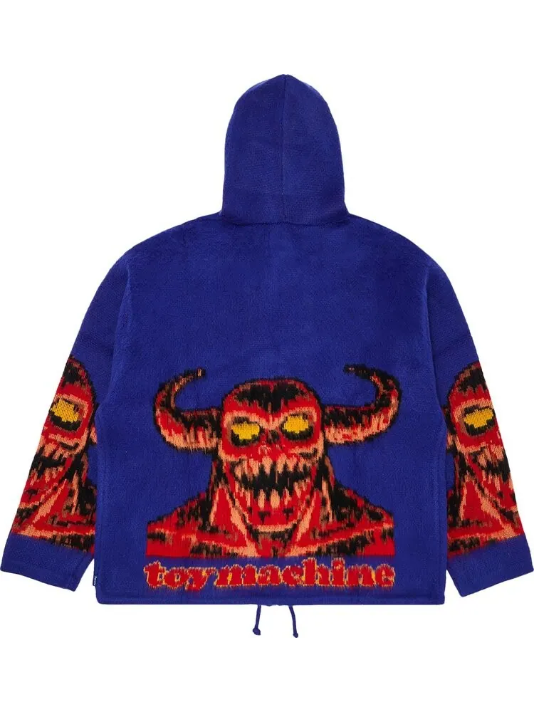Толстовка Supreme x Toy Machine Zip Up Hooded 'Blue' — изображение 2 из 3, синий