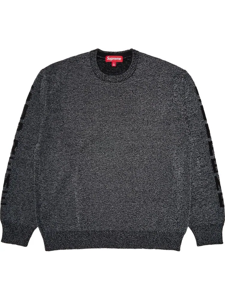Свитер Supreme Reflective 'Black' — изображение 1 из 3, черный