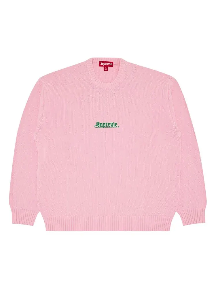 Свитер Supreme Old English Sweater — изображение 1 из 3, розовый