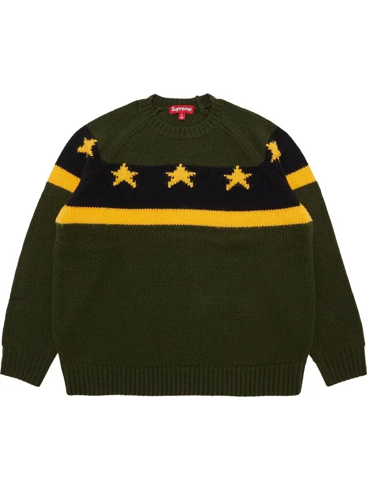 Свитер Supreme Stars 'Green' — изображение 1 из 3, зеленый