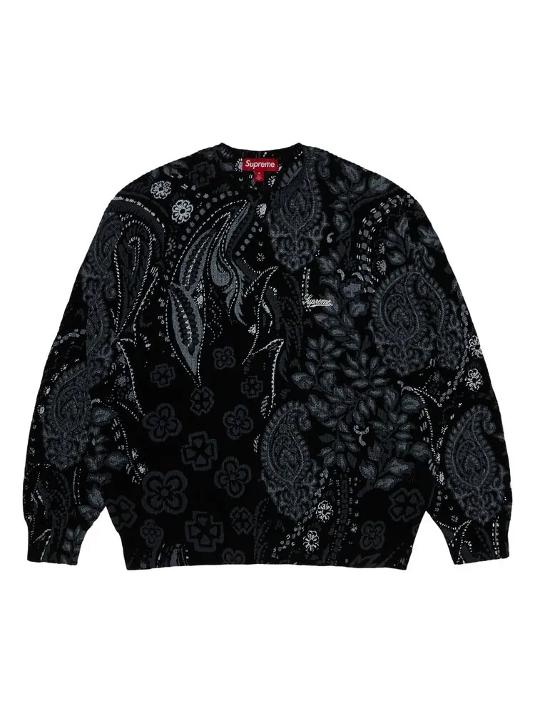 Свитер Supreme Printed Paisley Sweater — изображение 1 из 3, черный