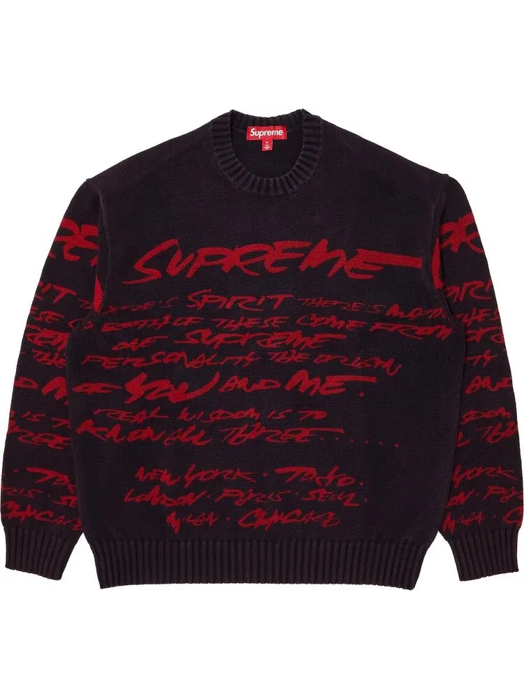 Свитер Supreme Futura 'Navy' — изображение 1 из 3, синий