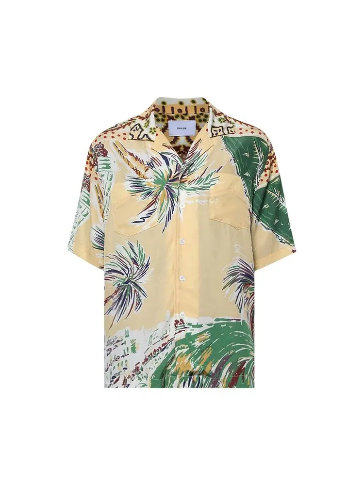 Рубашка Rhude Palmina Silk Shirt — изображение 1 из 1, мульти