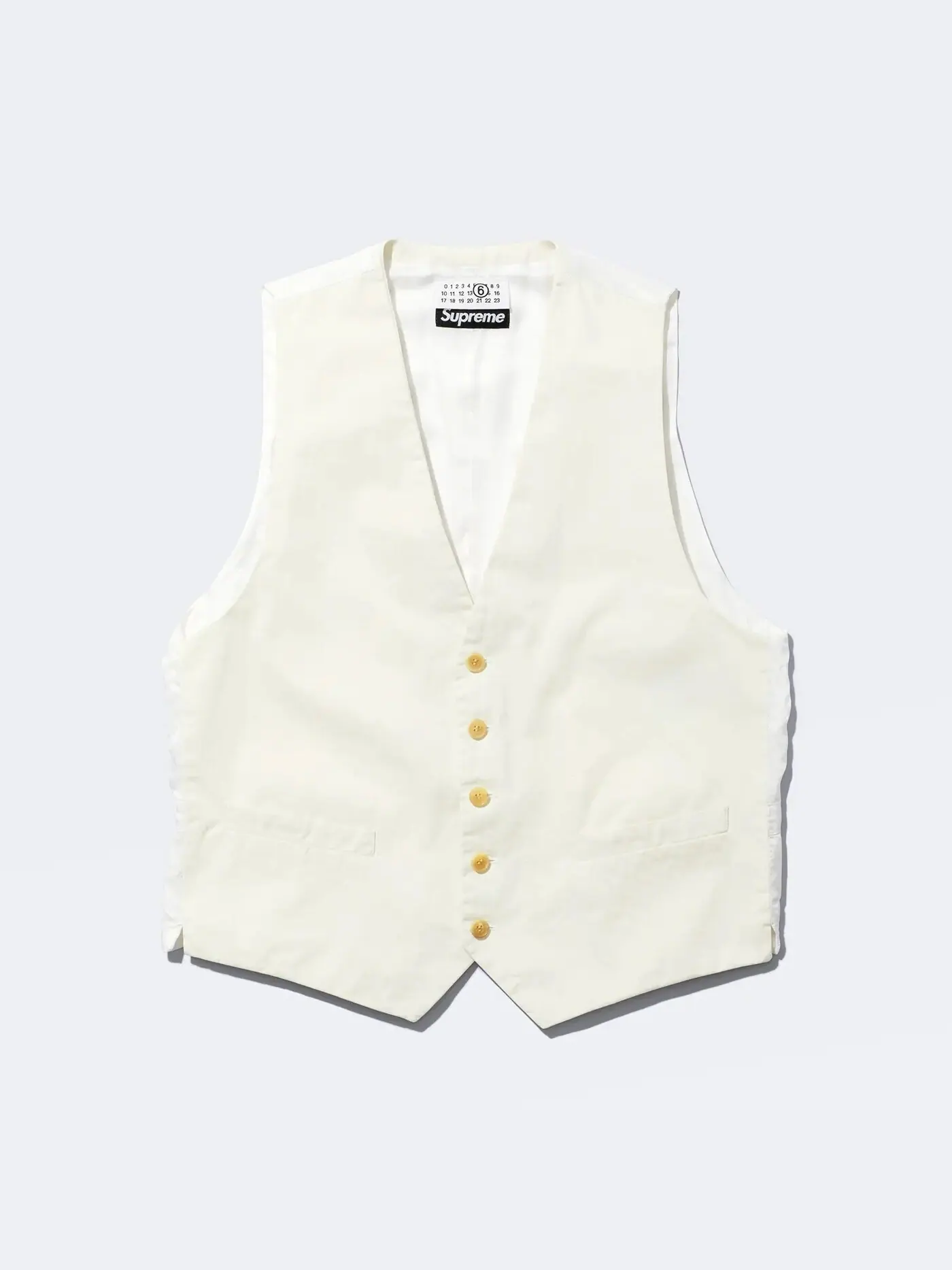 Жилет Supreme x MM6 Maison Margiela Washed Cotton — изображение 1 из 4, бежевый