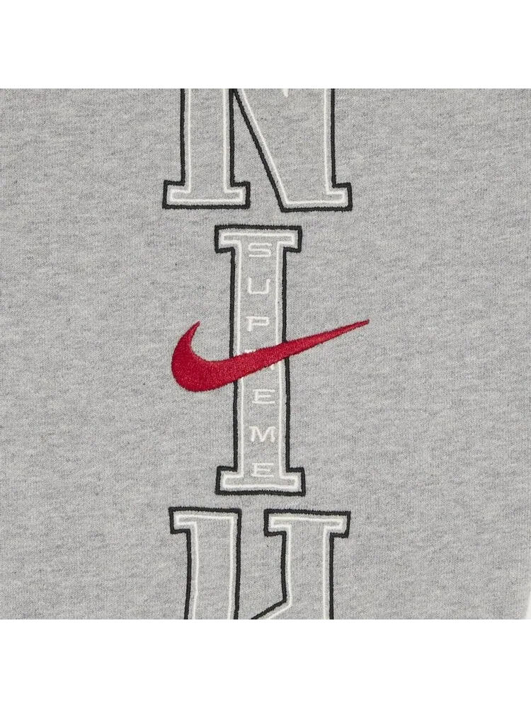 Толстовка Supreme x Nike Hooded Sweatshirt — изображение 3 из 3, серый